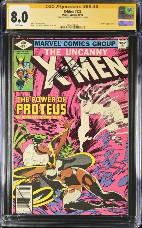 X-Men #127 (Marvel Comics, 1979), CGC 8.0 graded comic book, Signature Series label — front cover in its holder