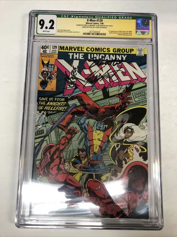X-Men #129 (Marvel Comics, 1980), CGC 9.2 graded comic book, Signature Series label — front cover in its holder