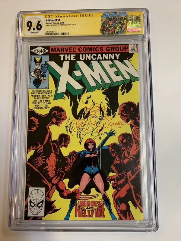 X-Men #134 (Marvel Comics, 1980), CGC 9.6 graded comic book, Signature Series label — front cover in its holder