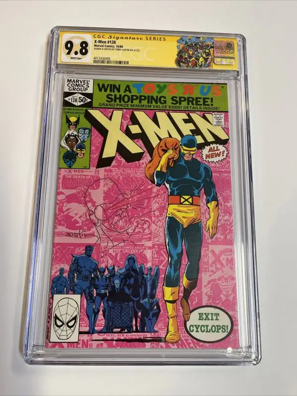 X-Men #138 (Marvel Comics, 1980), CGC 9.8 graded comic book, Signature Series label — front cover in its holder