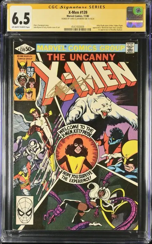 X-Men #139 (Marvel Comics, 1980), CGC 6.5 graded comic book, Signature Series label — front cover in its holder