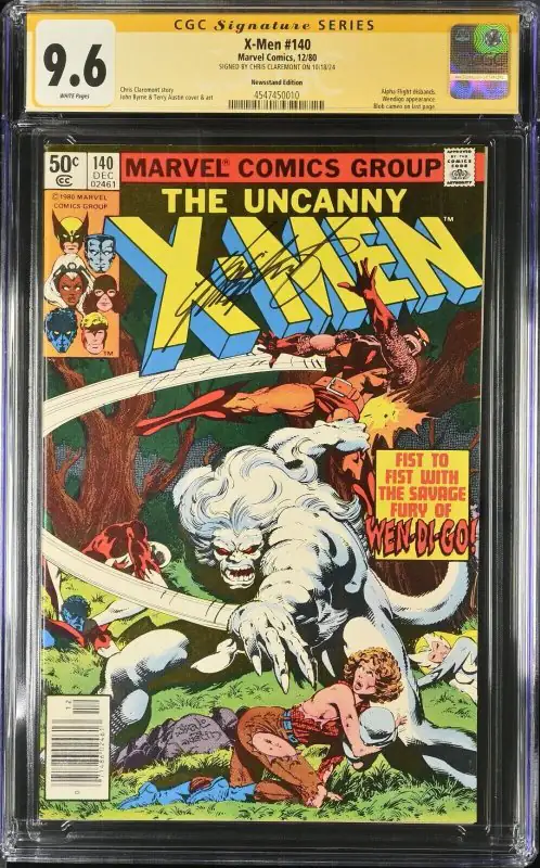 X-Men #140 (Marvel Comics, 1980), CGC 9.6 graded comic book, Signature Series label — front cover in its holder