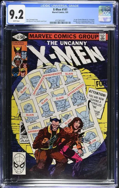 X-Men #141 (Marvel Comics, 1981), CGC 9.2 graded comic book, Universal Blue label — front cover in its holder