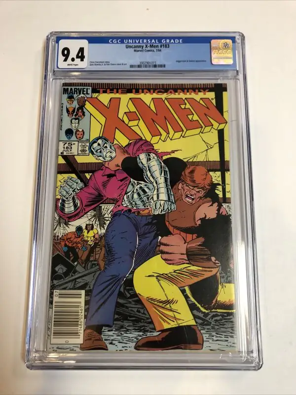 X-Men #183 (Marvel Comics, 1984), CGC 9.4 graded comic book, Universal Blue label — front cover in its holder