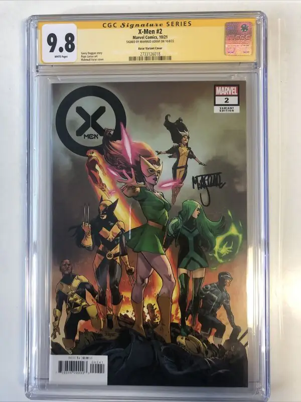 X-Men #2 (Marvel Comics, 2021), CGC 9.8 graded comic book, Signature Series label — front cover in its holder