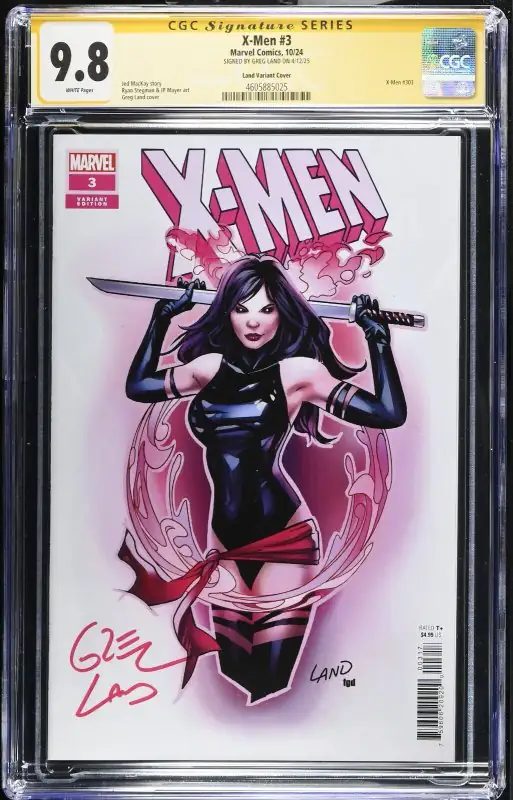 X-Men #3 (Marvel Comics, 2024), CGC 9.8 graded comic book, Signature Series label — front cover in its holder