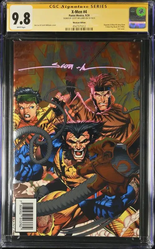 X-Men #4 (Marvel Comics, 2024), CGC 9.8 graded comic book, Signature Series label — front cover in its holder
