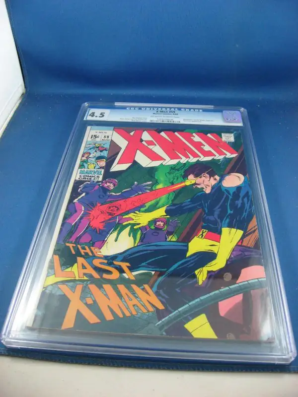 X-Men #59 (Marvel Comics, 1969), CGC 4.5 graded comic book, Universal Blue label — front cover in its holder