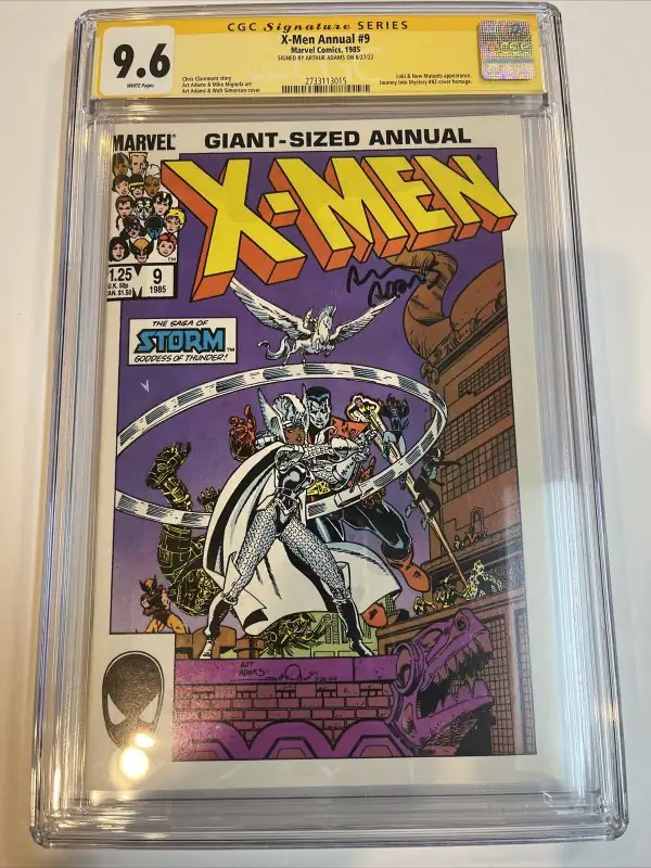 X-Men Annual #9 (Marvel Comics, 1985), CGC 9.6 graded comic book, Signature Series label — front cover in its holder