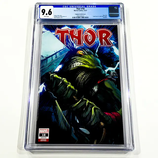 Thor (2020) #18 (Marvel Comics, 2021), CGC 9.6 graded comic book, Universal Blue label — front cover in its holder